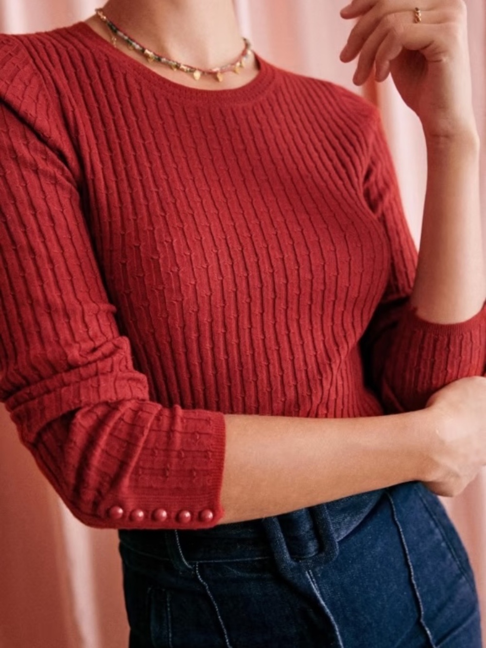 LIKE NEW Sezane Dita Sweater - Red